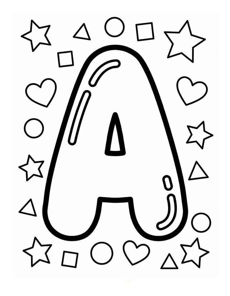 Desenho de Letra A Desenho Colorir Imprimir 14