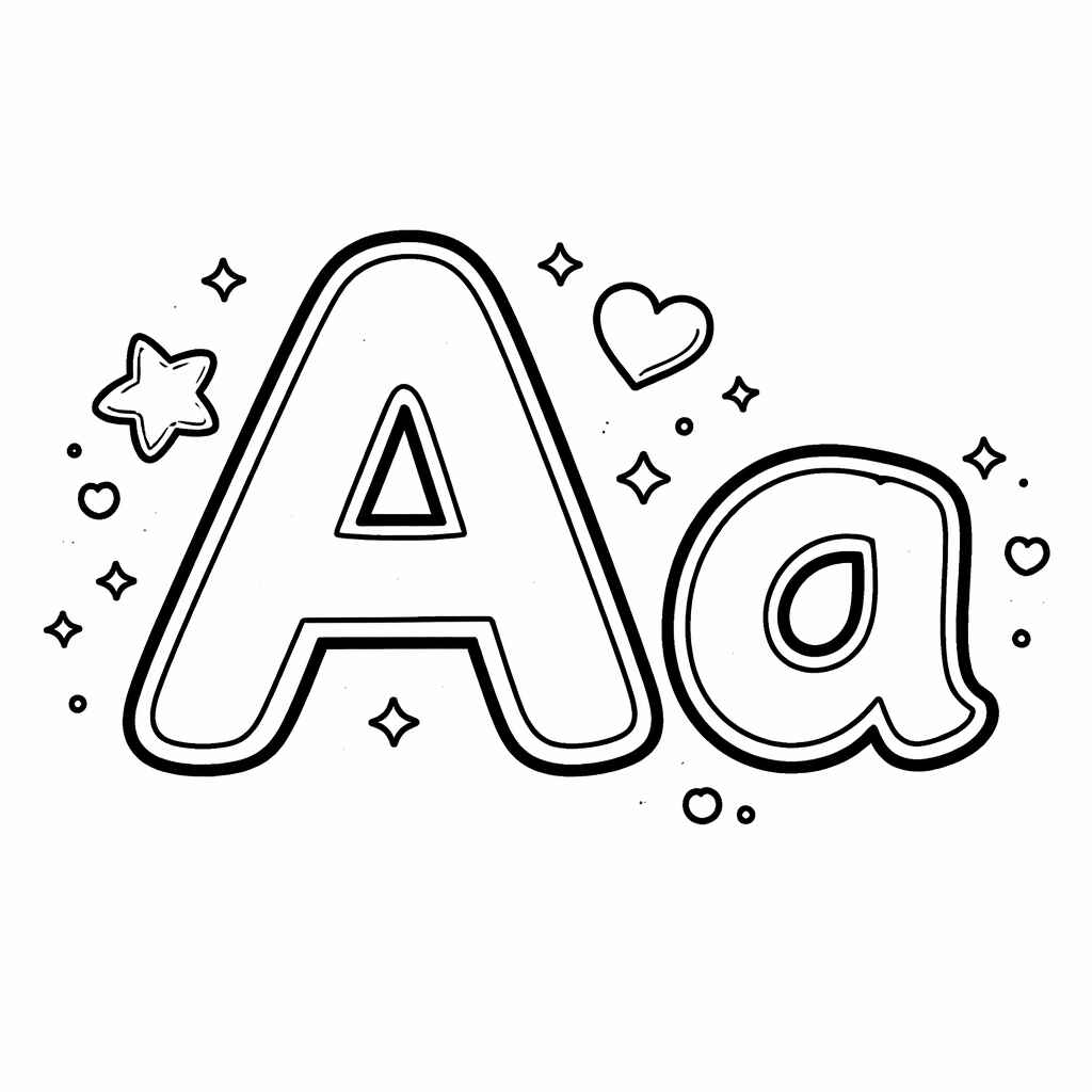 Desenho de Letra A Desenho Colorir Imprimir 15