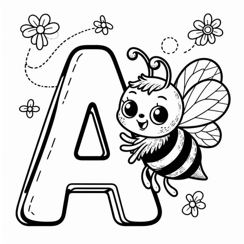 Desenho de Letra A Desenho Colorir Imprimir 16
