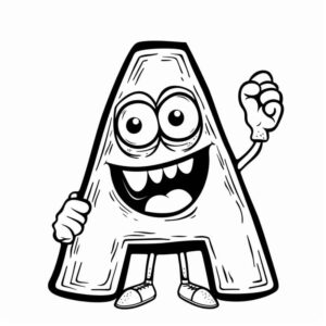 Desenho de Letra A Desenho Colorir Imprimir 17