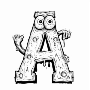 Desenho de Letra A Desenho Colorir Imprimir 18