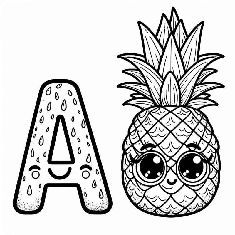 Desenho de Letra A Desenho Colorir Imprimir 29