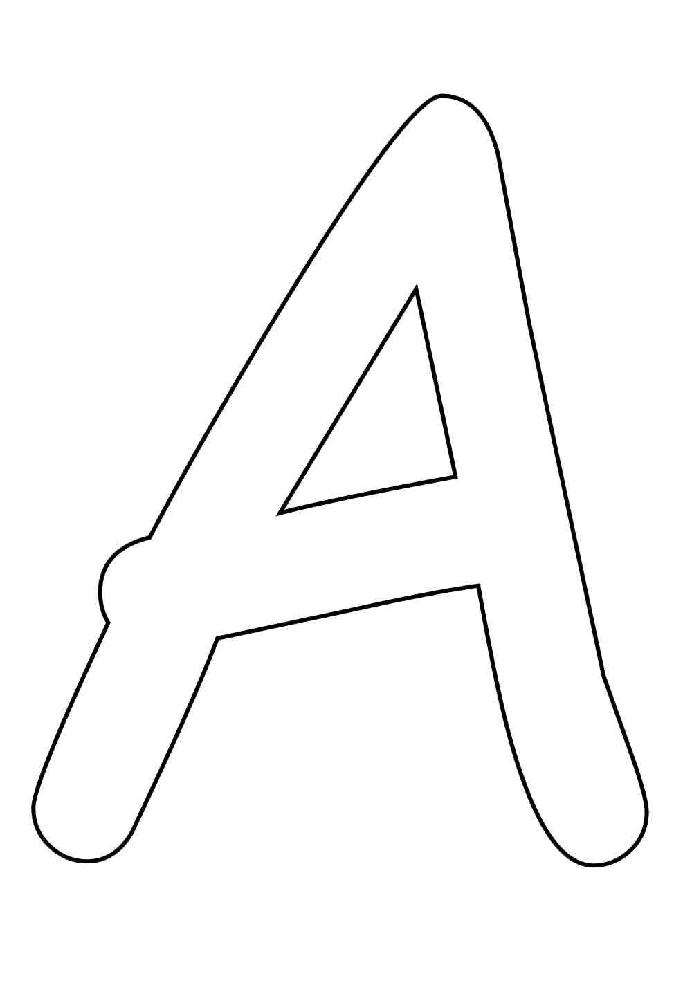 Desenho de Letra A Desenho Colorir Imprimir 43