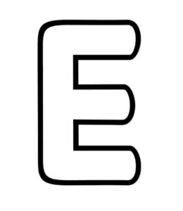 Desenho de Letra E Desenho Colorir Imprimir 03