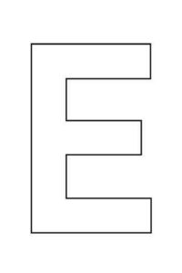 Desenho de Letra E Desenho Colorir Imprimir 04