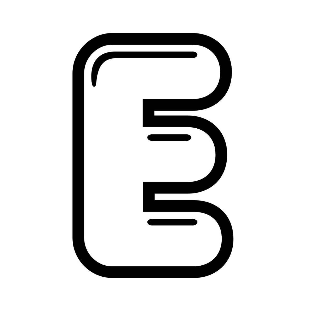 Desenho de Letra E Desenho Colorir Imprimir 05