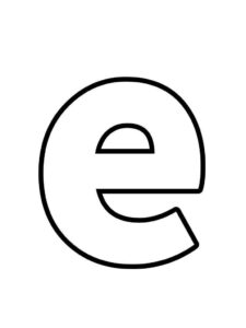 Desenho de Letra E Desenho Colorir Imprimir 06