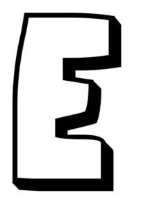 Desenho de Letra E Desenho Colorir Imprimir 10