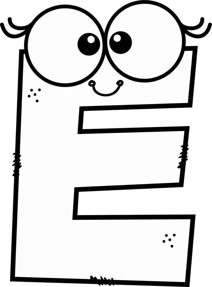 Desenho de Letra E Desenho Colorir Imprimir 11