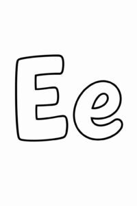 Desenho de Letra E Desenho Colorir Imprimir 14
