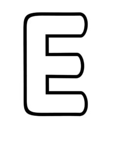 Desenho de Letra E Desenho Colorir Imprimir 22