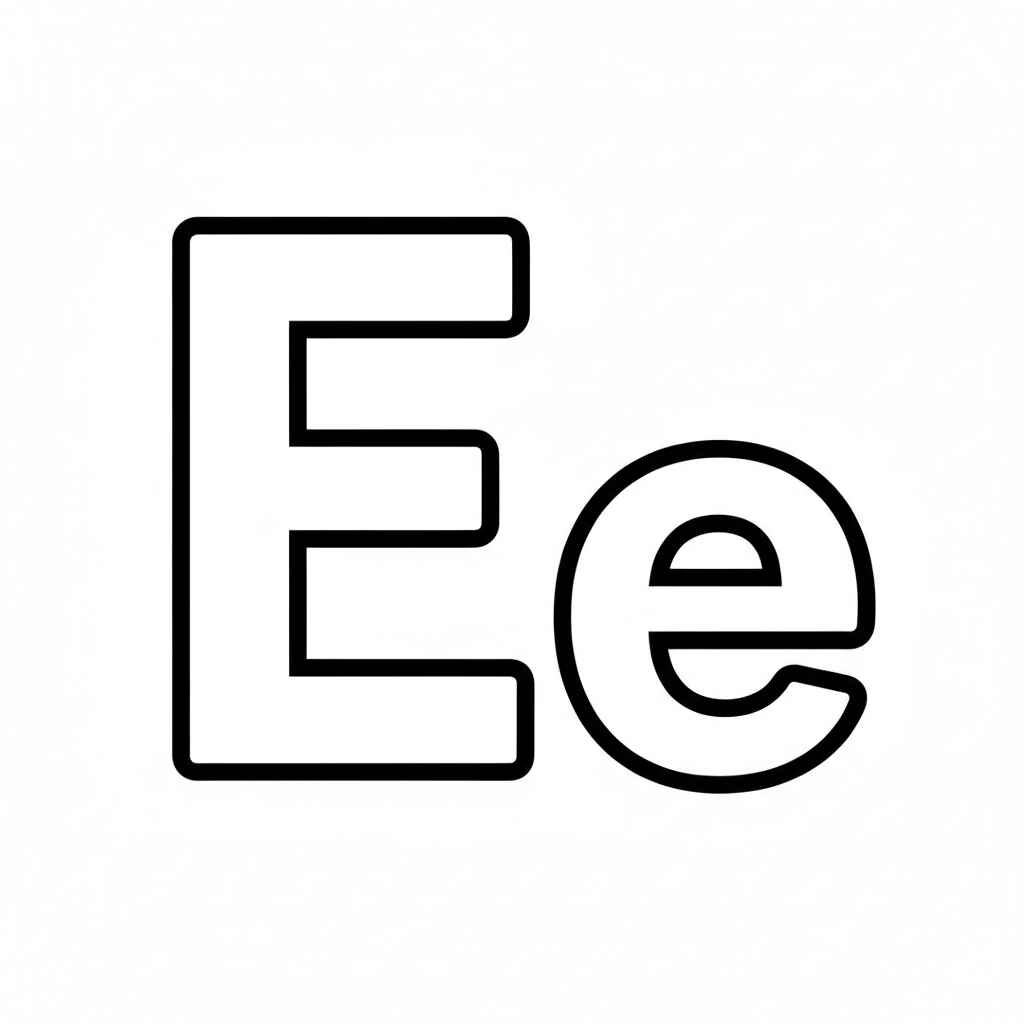 Desenho de Letra E Desenho Colorir Imprimir 32