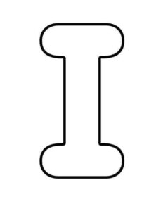 Desenho de Letra I Desenho Colorir Imprimir 01 (2)