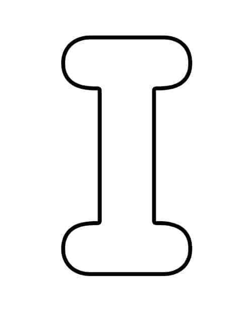 Desenho de Letra I Desenho Colorir Imprimir 01 (2)