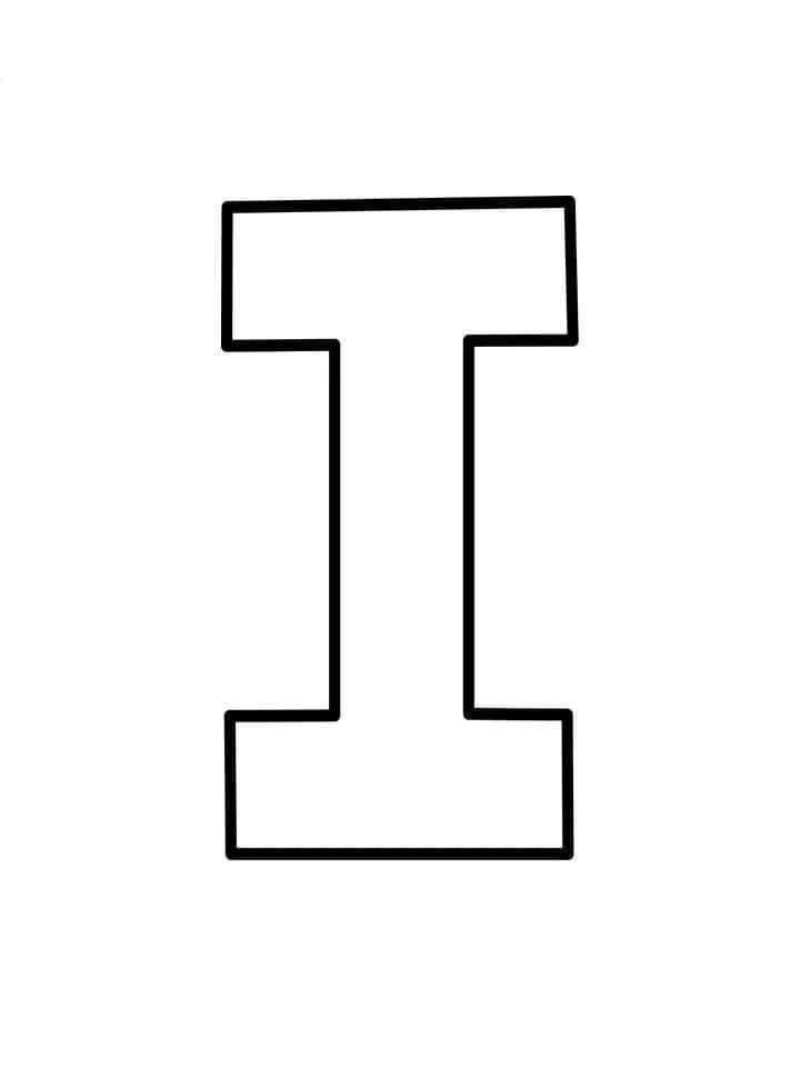 Desenho de Letra I Desenho Colorir Imprimir 12 (2)