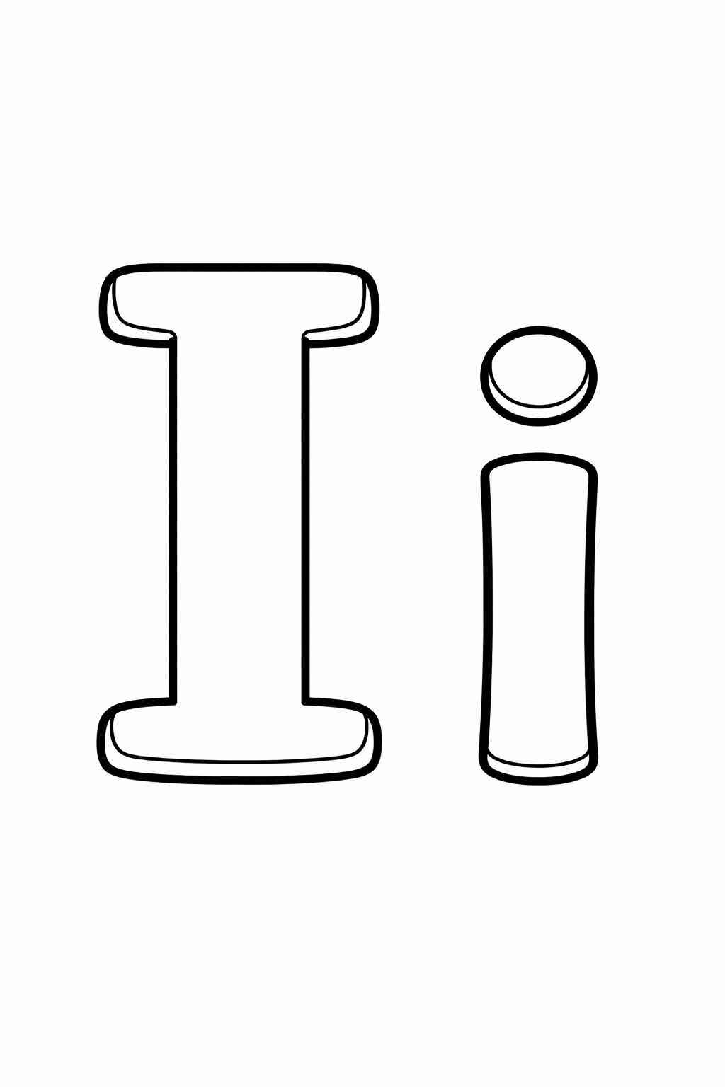 Desenho de Letra I Desenho Colorir Imprimir 14 (2)