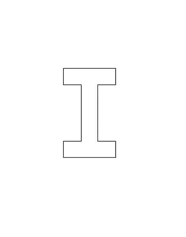 Desenho de Letra I Desenho Colorir Imprimir 17 (2)