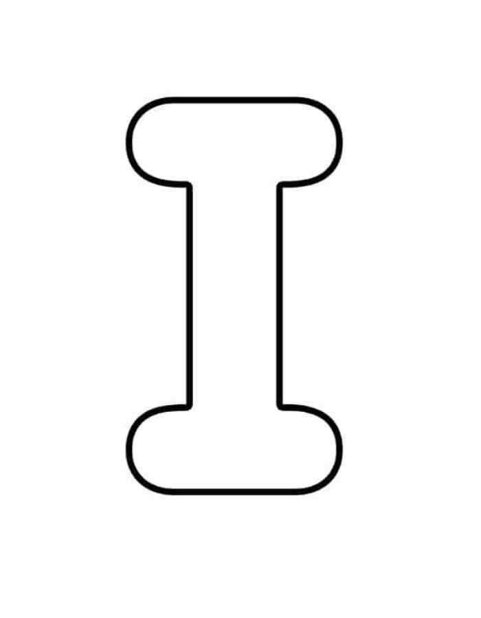 Desenho de Letra I Desenho Colorir Imprimir 22 (2)