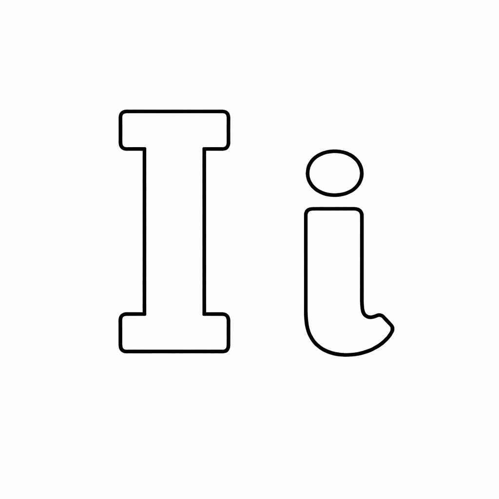 Desenho de Letra I Desenho Colorir Imprimir 23 (2)