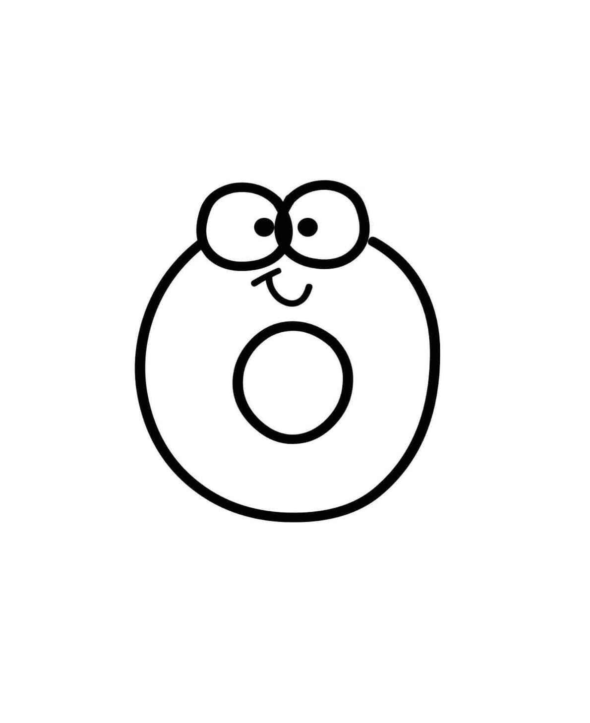 Desenho de Letra O Desenho Colorir Imprimir 02