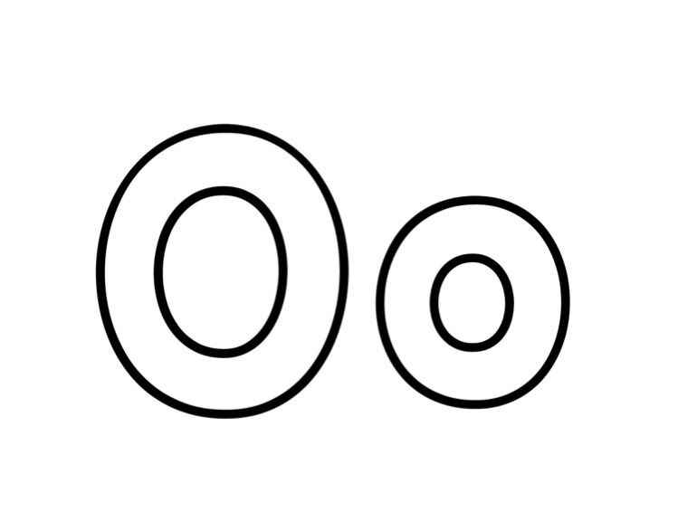 Desenho de Letra O Desenho Colorir Imprimir 07