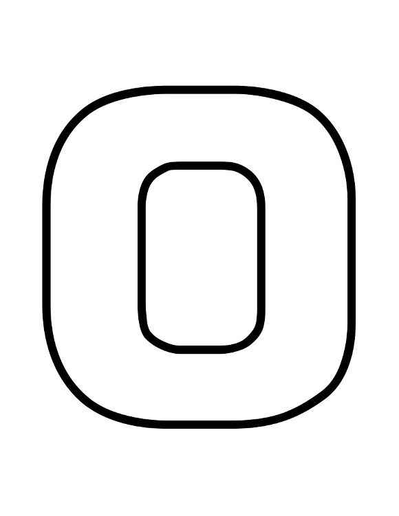 Desenho de Letra O Desenho Colorir Imprimir 08