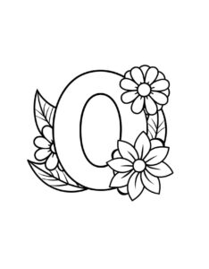 Desenho de Letra O Desenho Colorir Imprimir 09