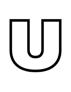 Desenho de Letra U Desenho Colorir Imprimir 01