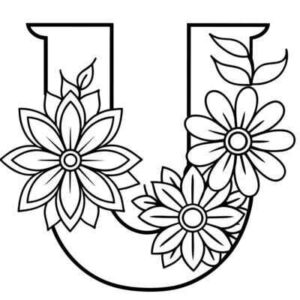 Desenho de Letra U Desenho Colorir Imprimir 03