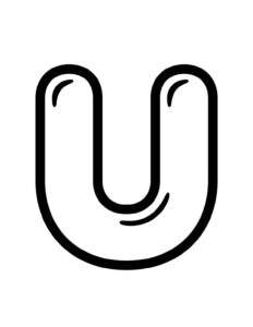 Desenho de Letra U Desenho Colorir Imprimir 04