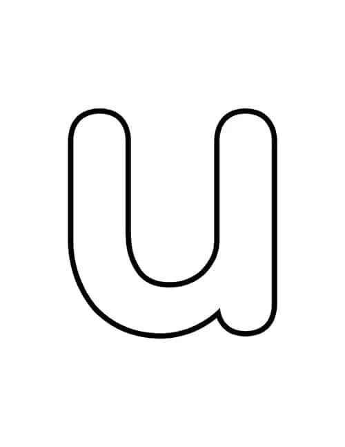 Desenho de Letra U Desenho Colorir Imprimir 05