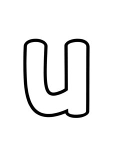 Desenho de Letra U Desenho Colorir Imprimir 06