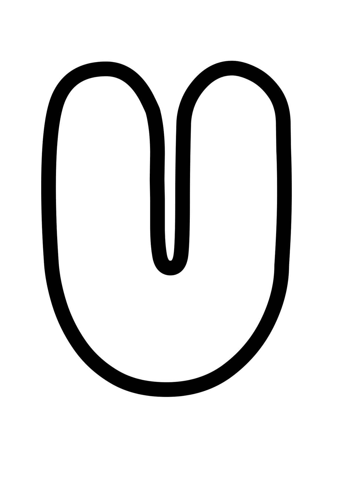 Desenho de Letra U Desenho Colorir Imprimir 10