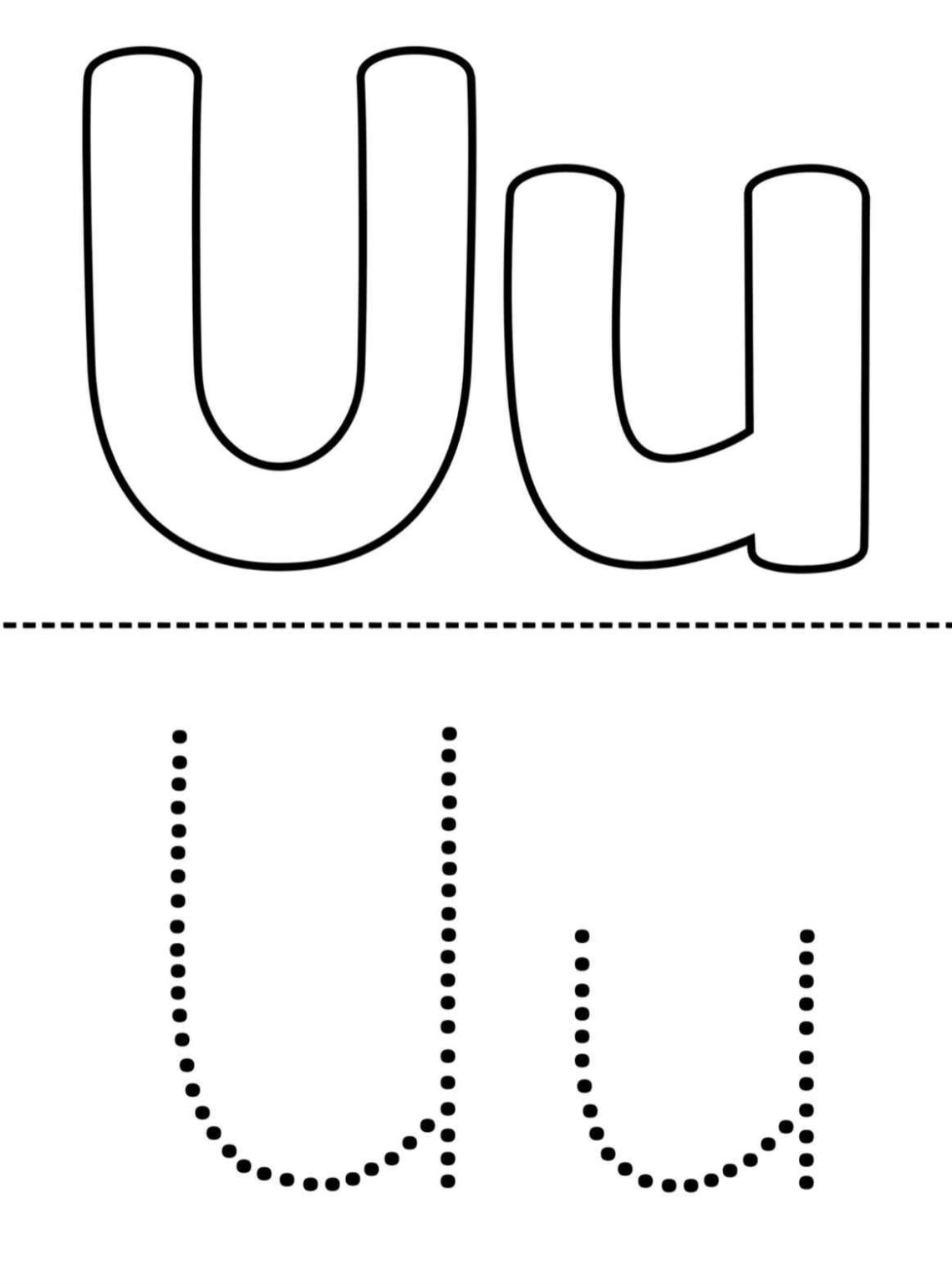 Desenhos da Letra U para Imprimir e Colorir