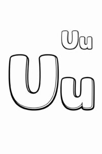 Desenho de Letra U Desenho Colorir Imprimir 18