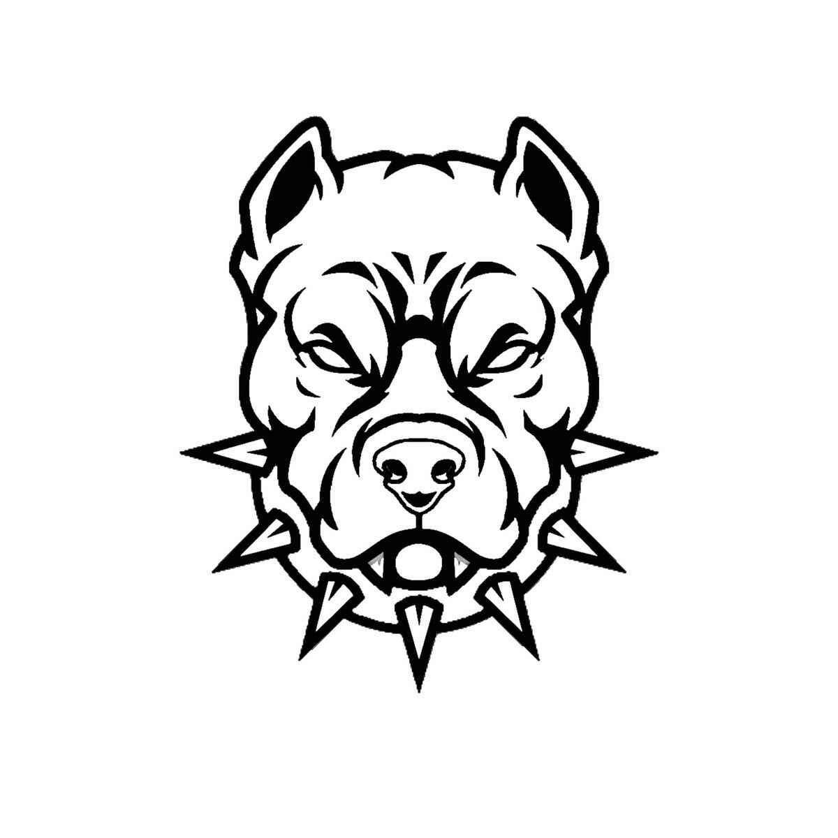 Desenho de Pitbull Desenho Colorir Imprimir 01