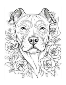 Desenho de Pitbull Desenho Colorir Imprimir 03