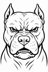 Desenho de Pitbull Desenho Colorir Imprimir 06