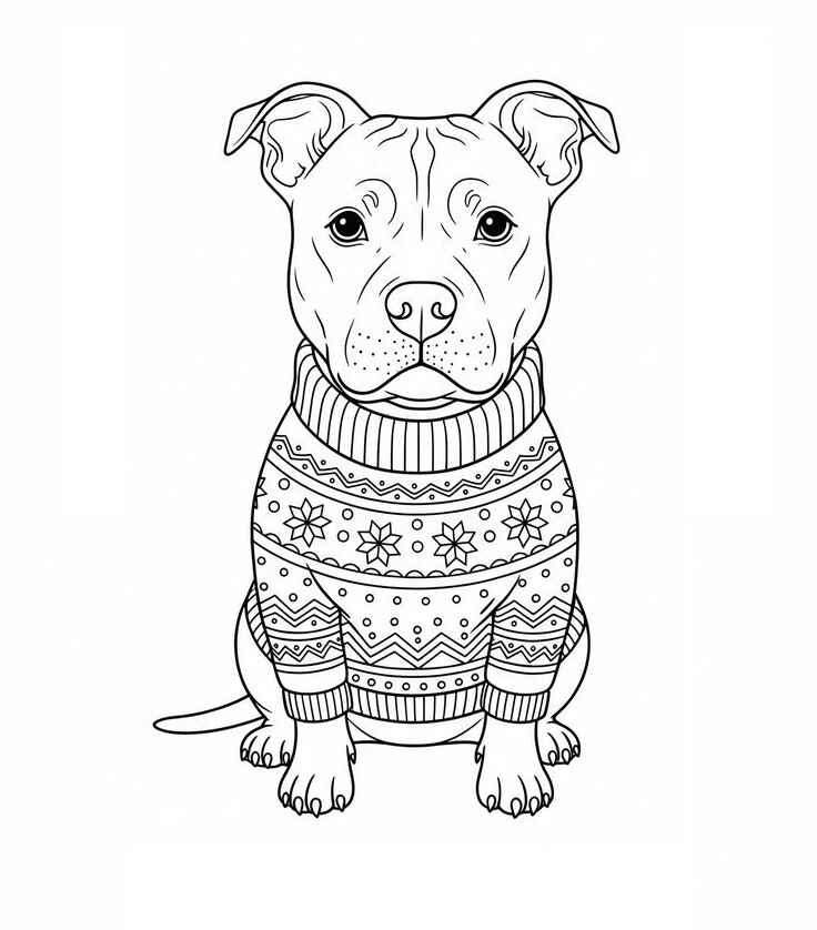 Desenho de Pitbull Desenho Colorir Imprimir 07