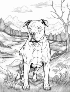 Desenho de Pitbull Desenho Colorir Imprimir 14