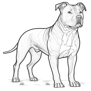 Desenho de Pitbull Desenho Colorir Imprimir 16
