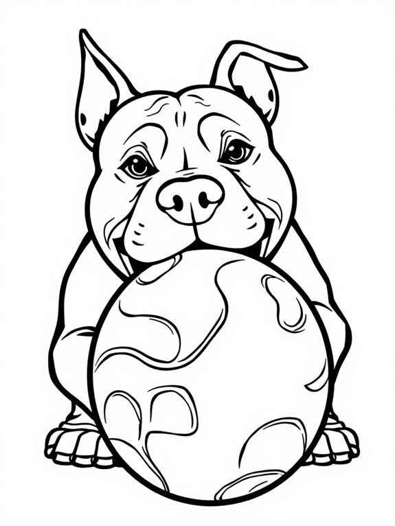 Desenho de Pitbull Desenho Colorir Imprimir 19