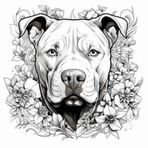 Desenho de Pitbull Desenho Colorir Imprimir 22