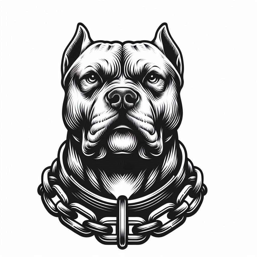 Desenho de Pitbull Desenho Colorir Imprimir 37