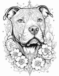Desenho de Pitbull Desenho Colorir Imprimir 38