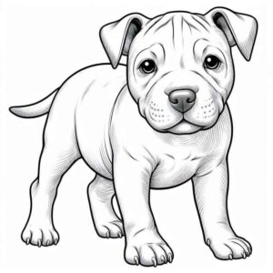 Desenho de Pitbull Desenho Colorir Imprimir 39