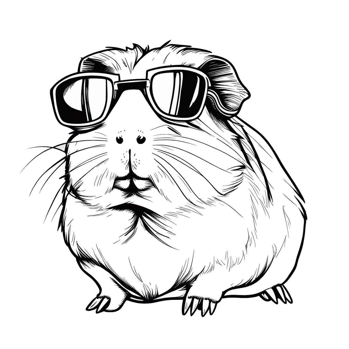 Desenho de Porquinho Da India Desenho Colorir Imprimir 03