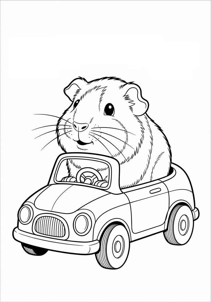 Desenho de Porquinho Da India Desenho Colorir Imprimir 07