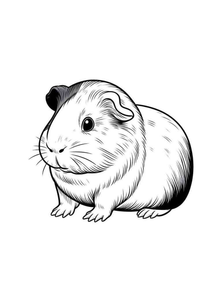 Desenhos do Porquinho da Índia para Imprimir e Colorir