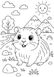 Desenho de Porquinho Da India Desenho Colorir Imprimir 14